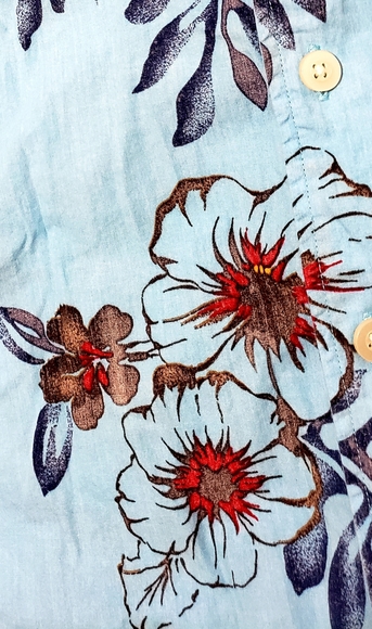 Daniel Cremieux Blue Floral Spring Shirt Hawaiian - Picture 3 of 3
